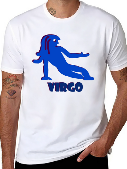 Virgo Zodiac Graphic Tee - Black Cotton T-Shirt