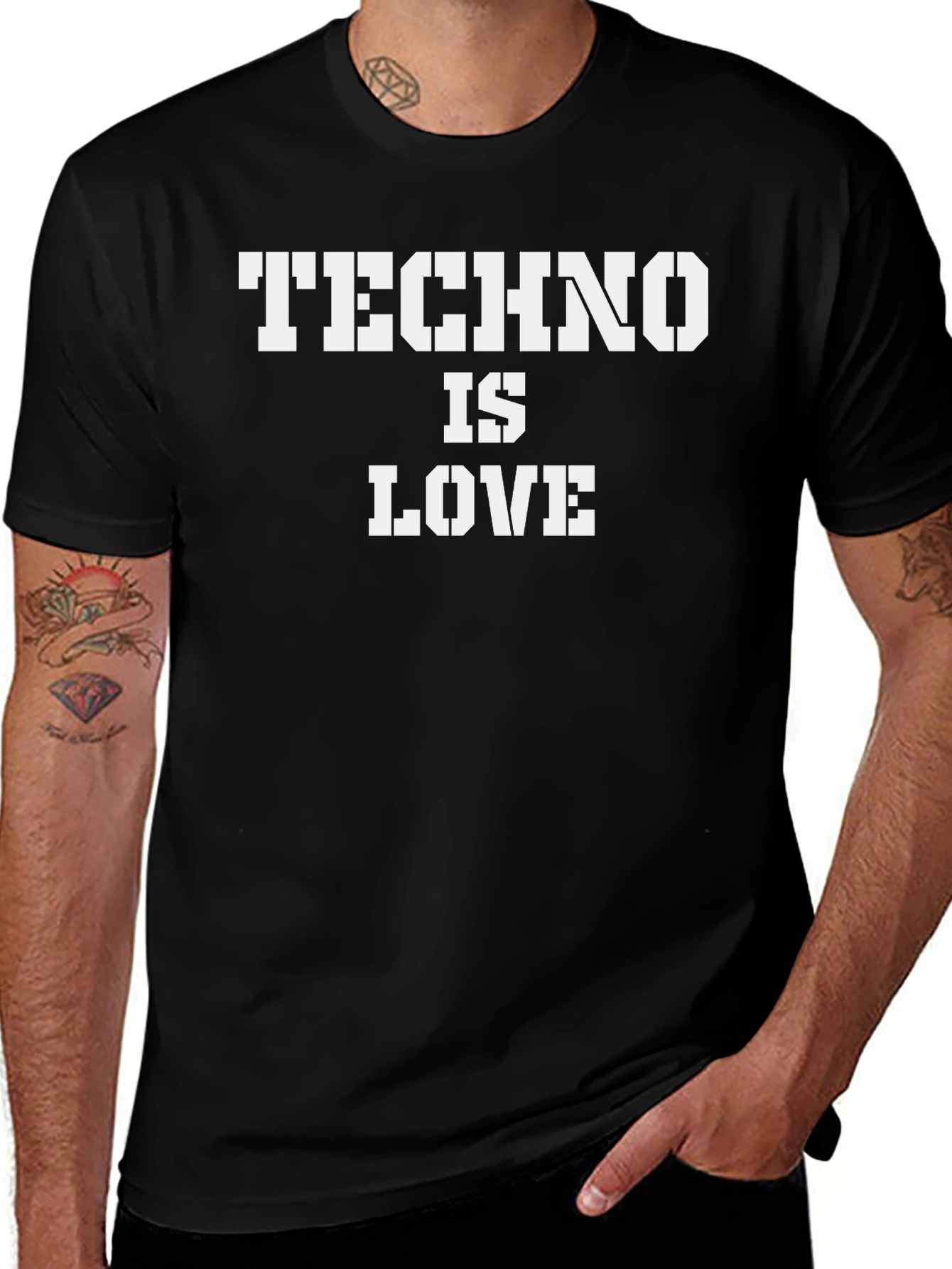 Techno is Love Black T-Shirt