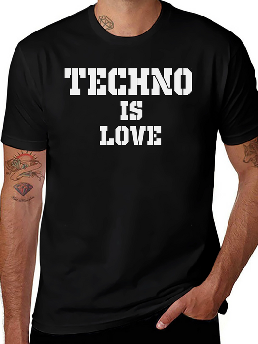 Techno is Love Black T-Shirt
