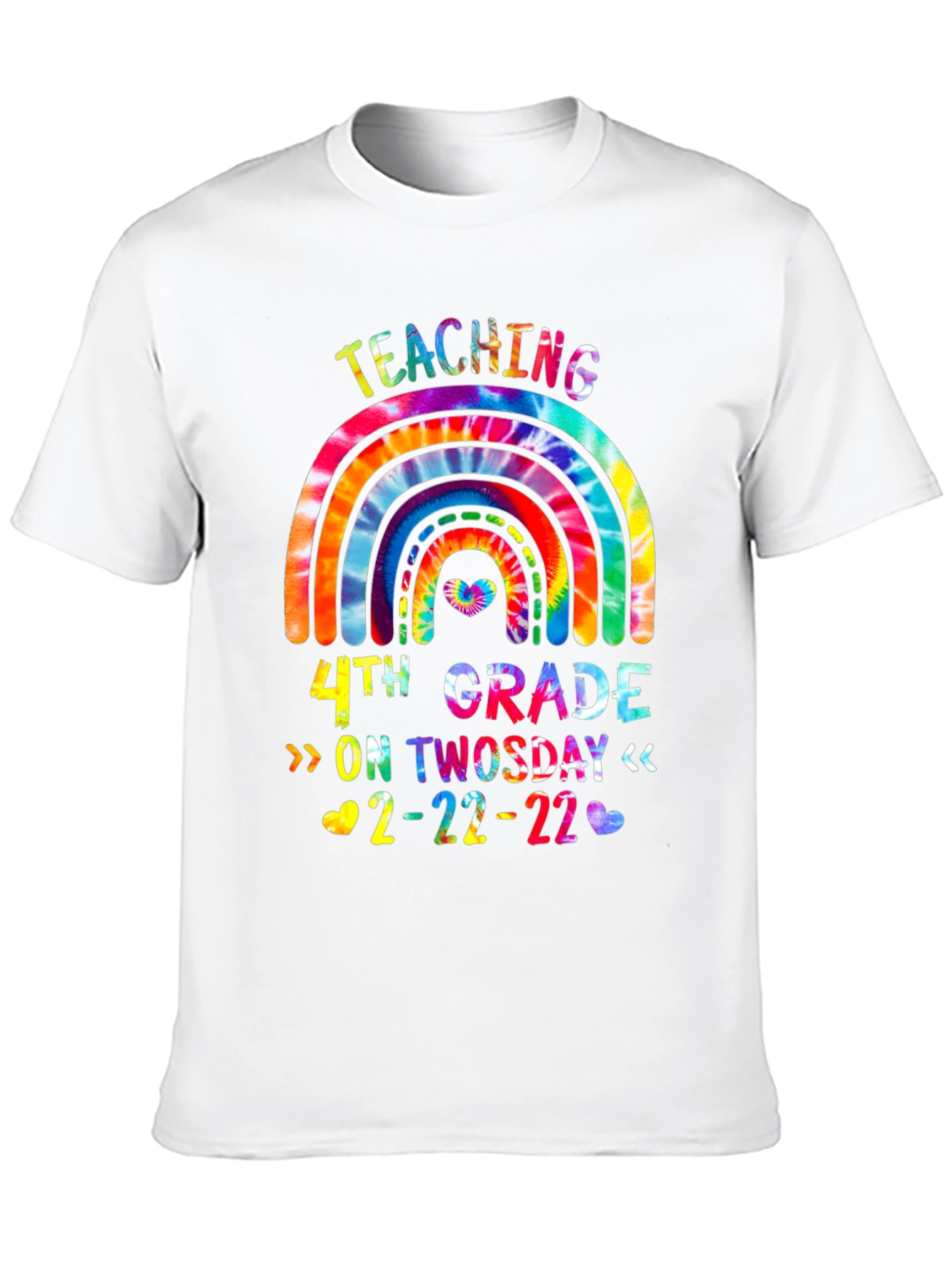 Teaching 4th Grade On Twosday 2-22-22 Tie Dye T-Shirt