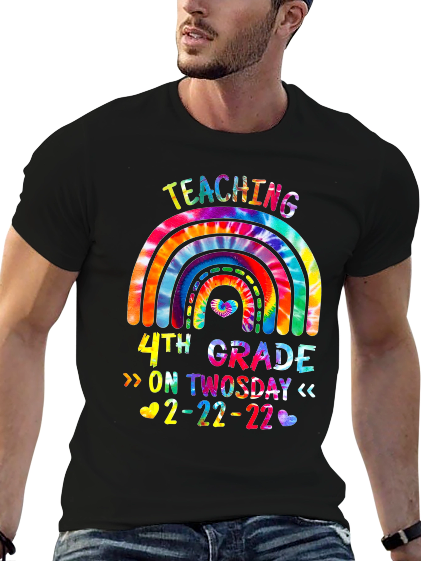 Teaching 4th Grade On Twosday 2-22-22 Tie Dye T-Shirt