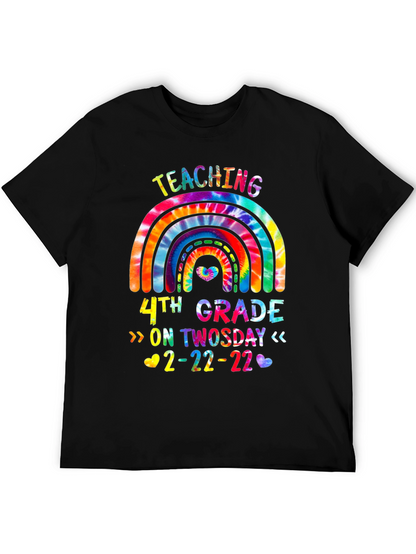 Teaching 4th Grade On Twosday 2-22-22 Tie Dye T-Shirt