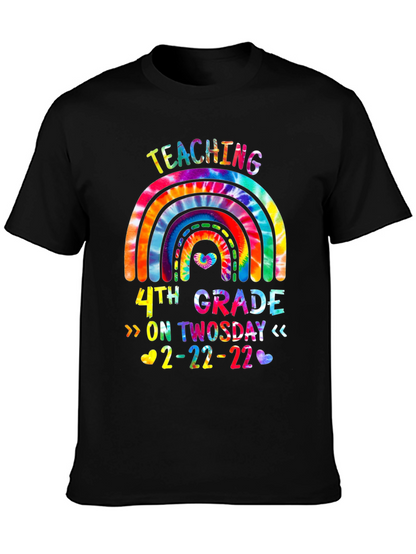 Teaching 4th Grade On Twosday 2-22-22 Tie Dye T-Shirt