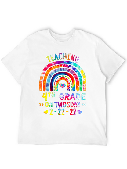 Teaching 4th Grade On Twosday 2-22-22 Tie Dye T-Shirt