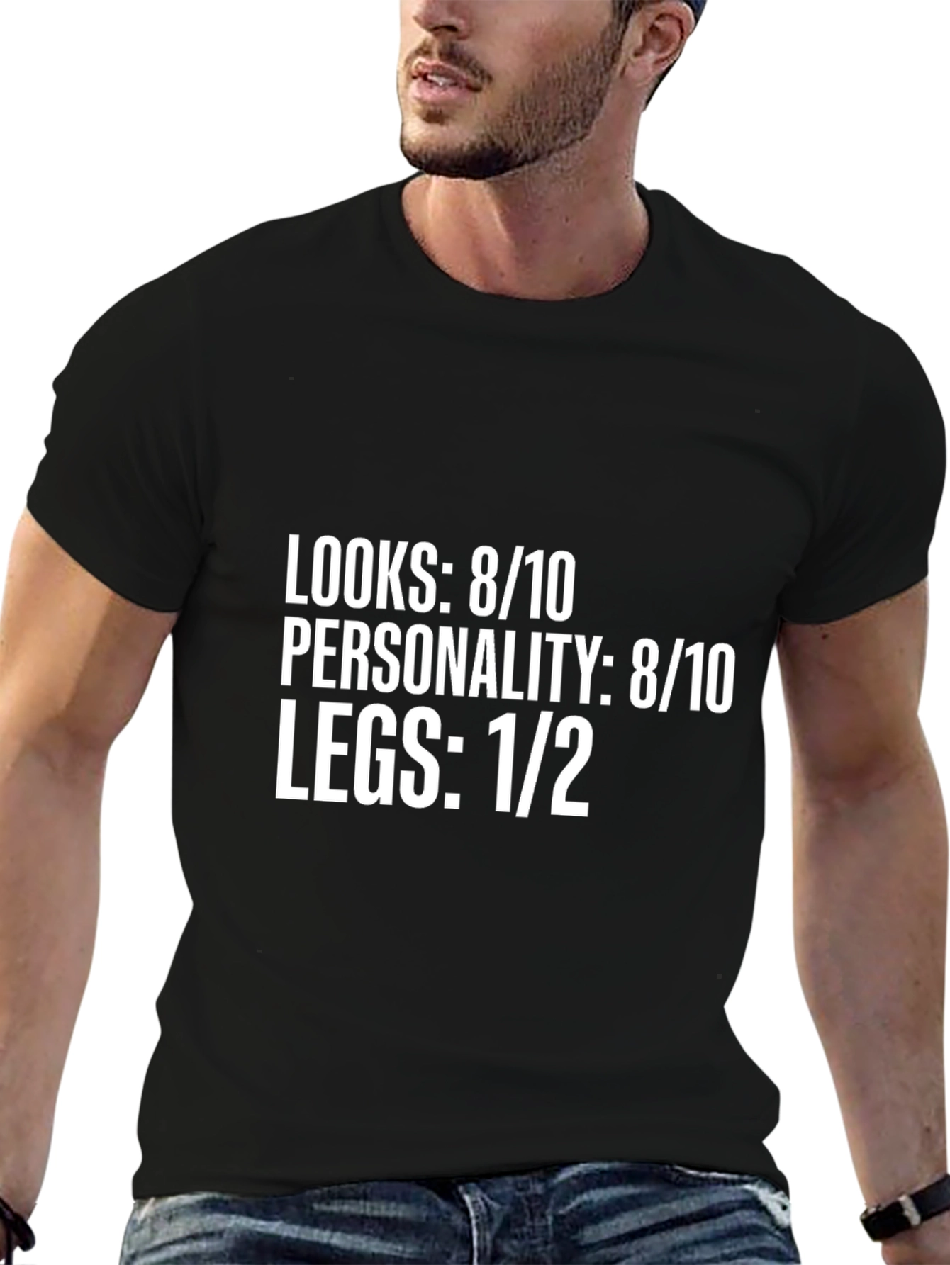 Humorous Legs 1/2 Graphic T-Shirt