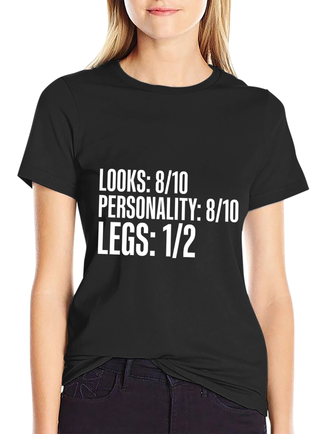 Humorous Legs 1/2 Graphic T-Shirt