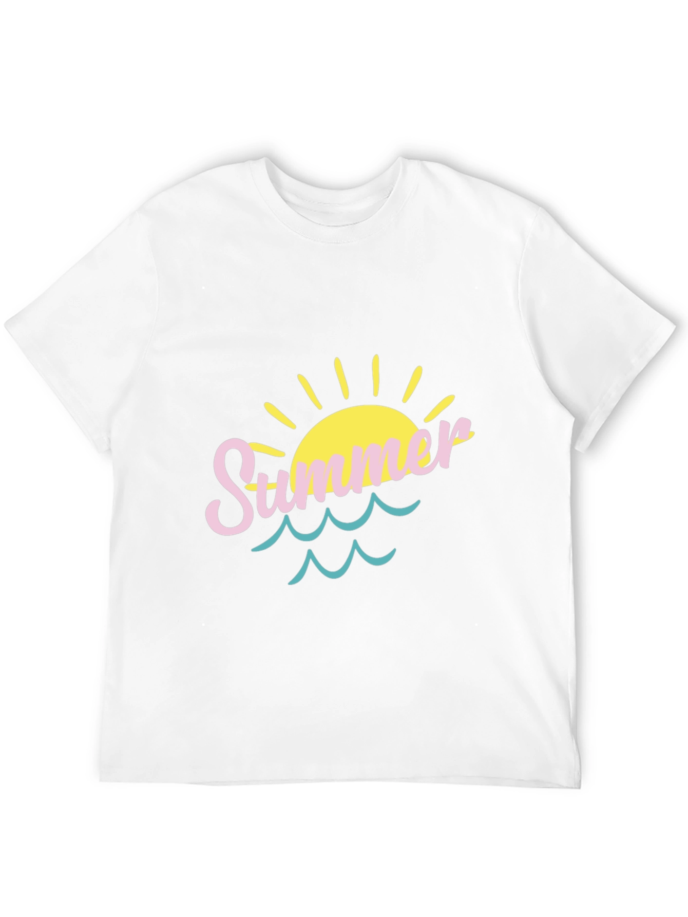 Summer Vibes T-Shirt - Sun & Waves Design