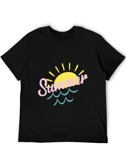 Summer Vibes T-Shirt - Sun & Waves Design