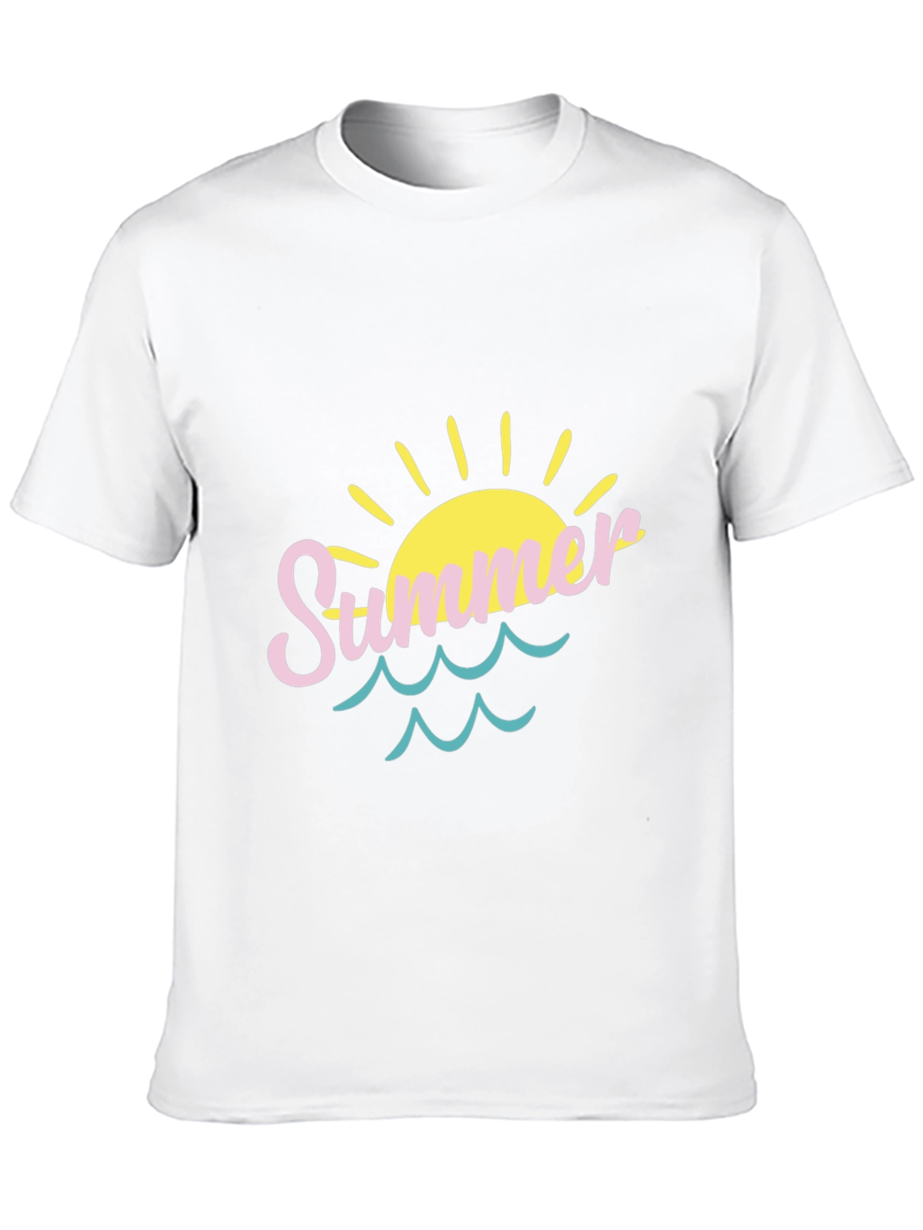 Summer Vibes T-Shirt - Sun & Waves Design