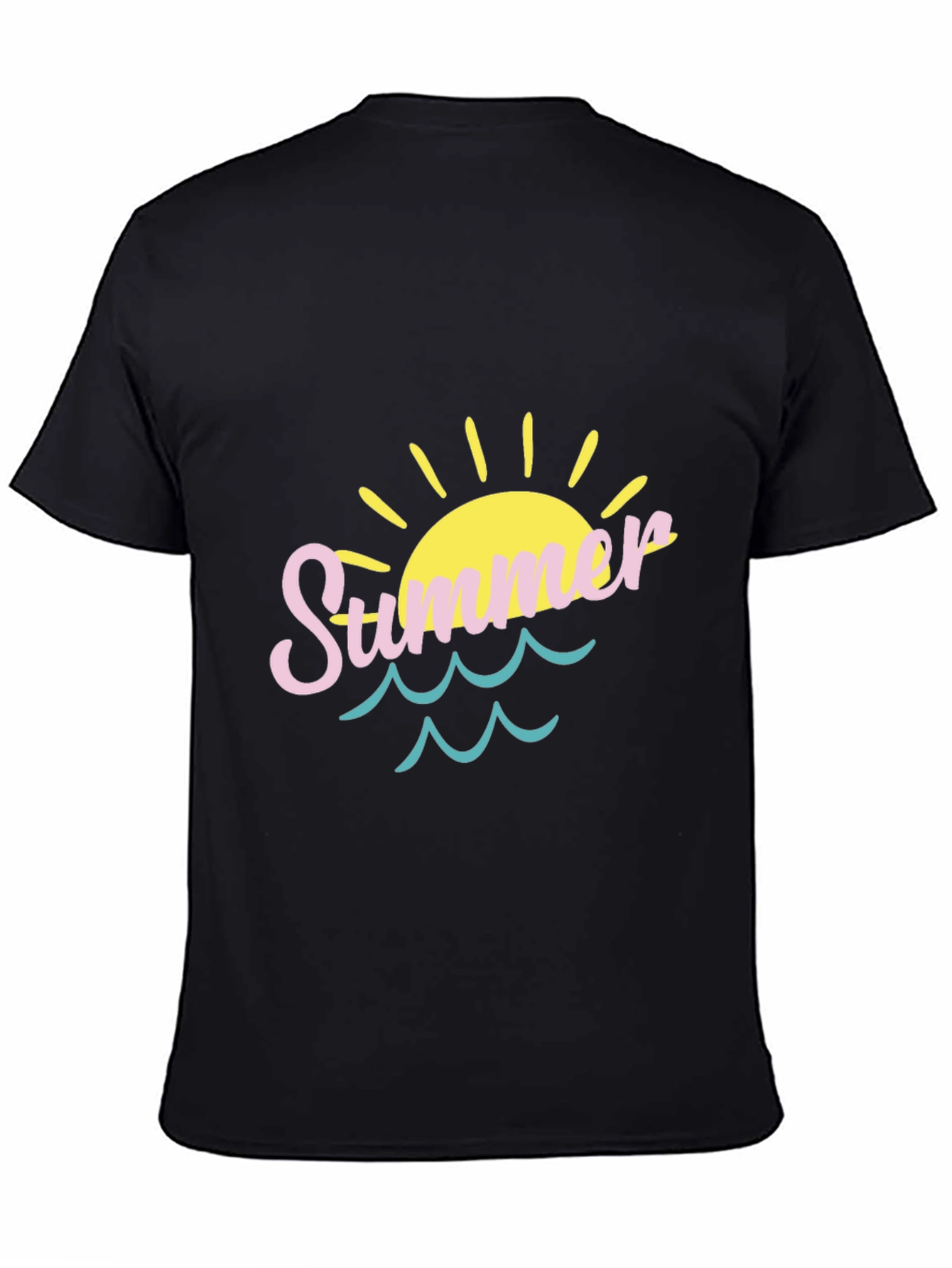 Summer Vibes T-Shirt - Sun & Waves Design