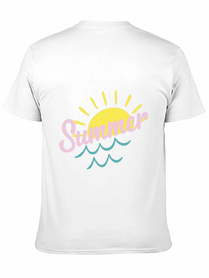 Summer Vibes T-Shirt - Sun & Waves Design