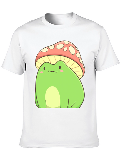 Frog Mushroom T-Shirt - Cute Cartoon Style