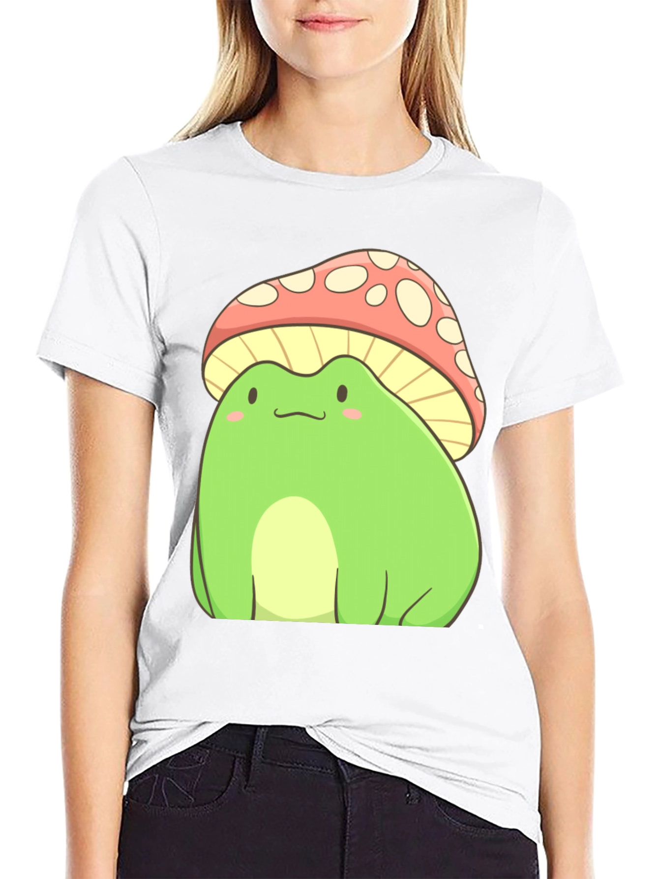 Frog Mushroom T-Shirt - Cute Cartoon Style