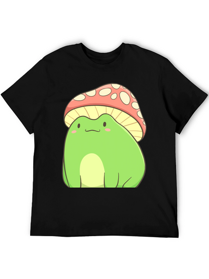 Frog Mushroom T-Shirt - Cute Cartoon Style