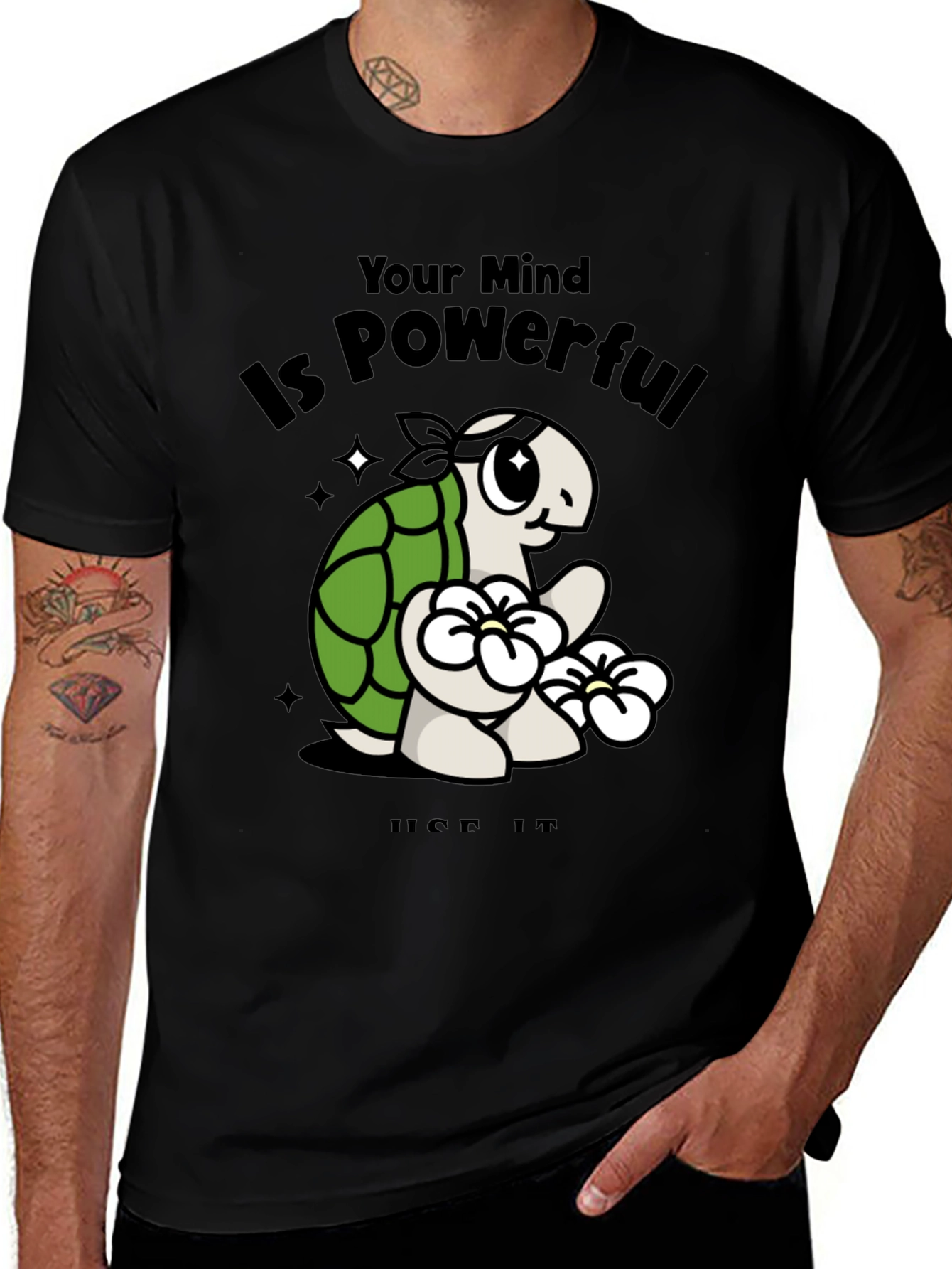 Mindful Turtle Graphic Tee - Motivational Shirt