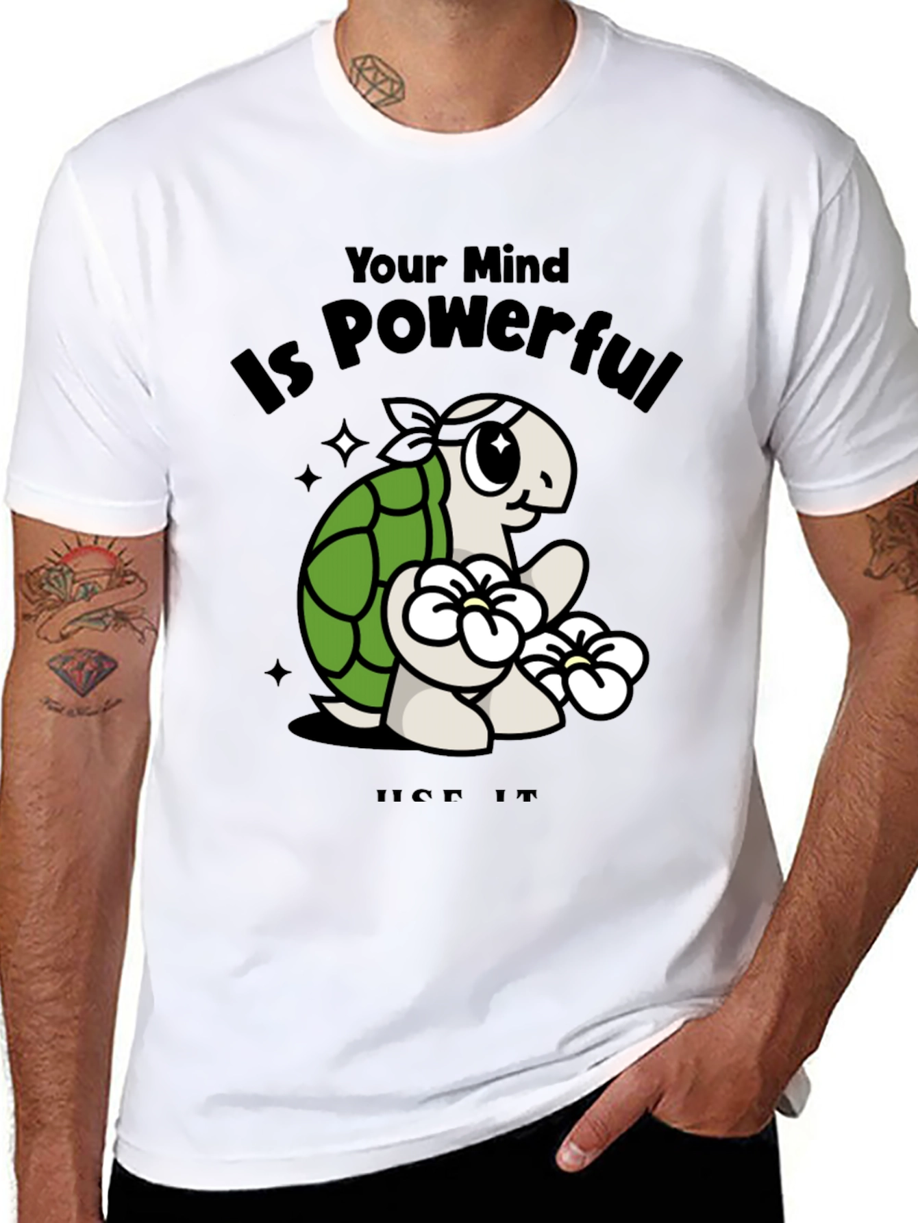 Mindful Turtle Graphic Tee - Motivational Shirt
