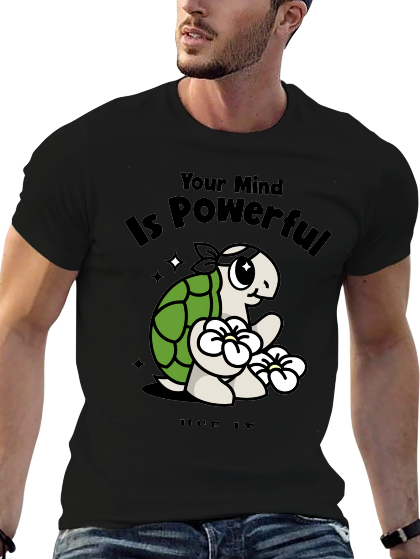 Mindful Turtle Graphic Tee - Motivational Shirt