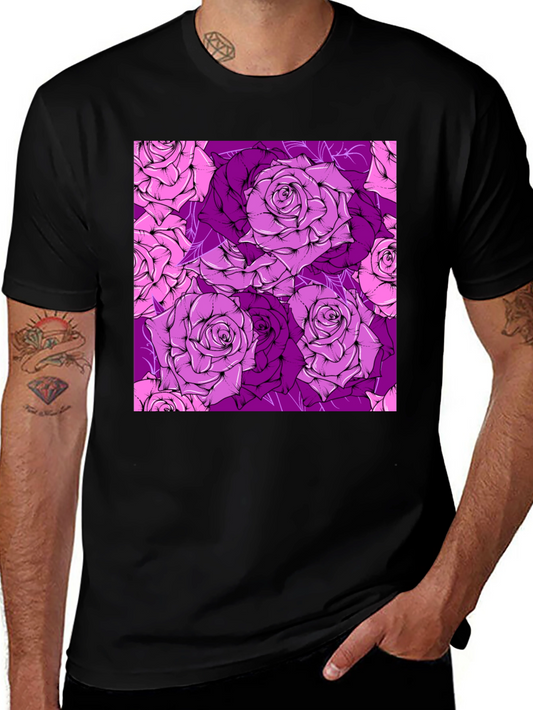 Floral Rose Print Tee - Stylish & Unique Design