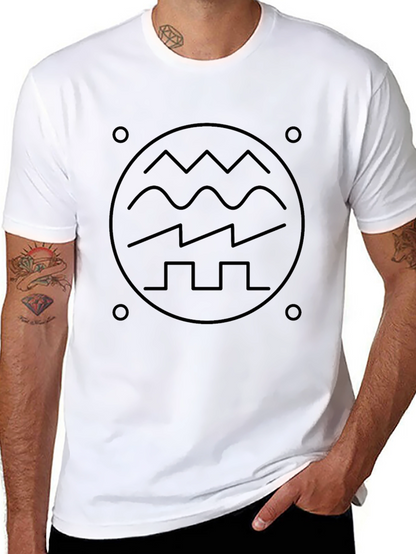 Abstract Waveform Graphic T-Shirt