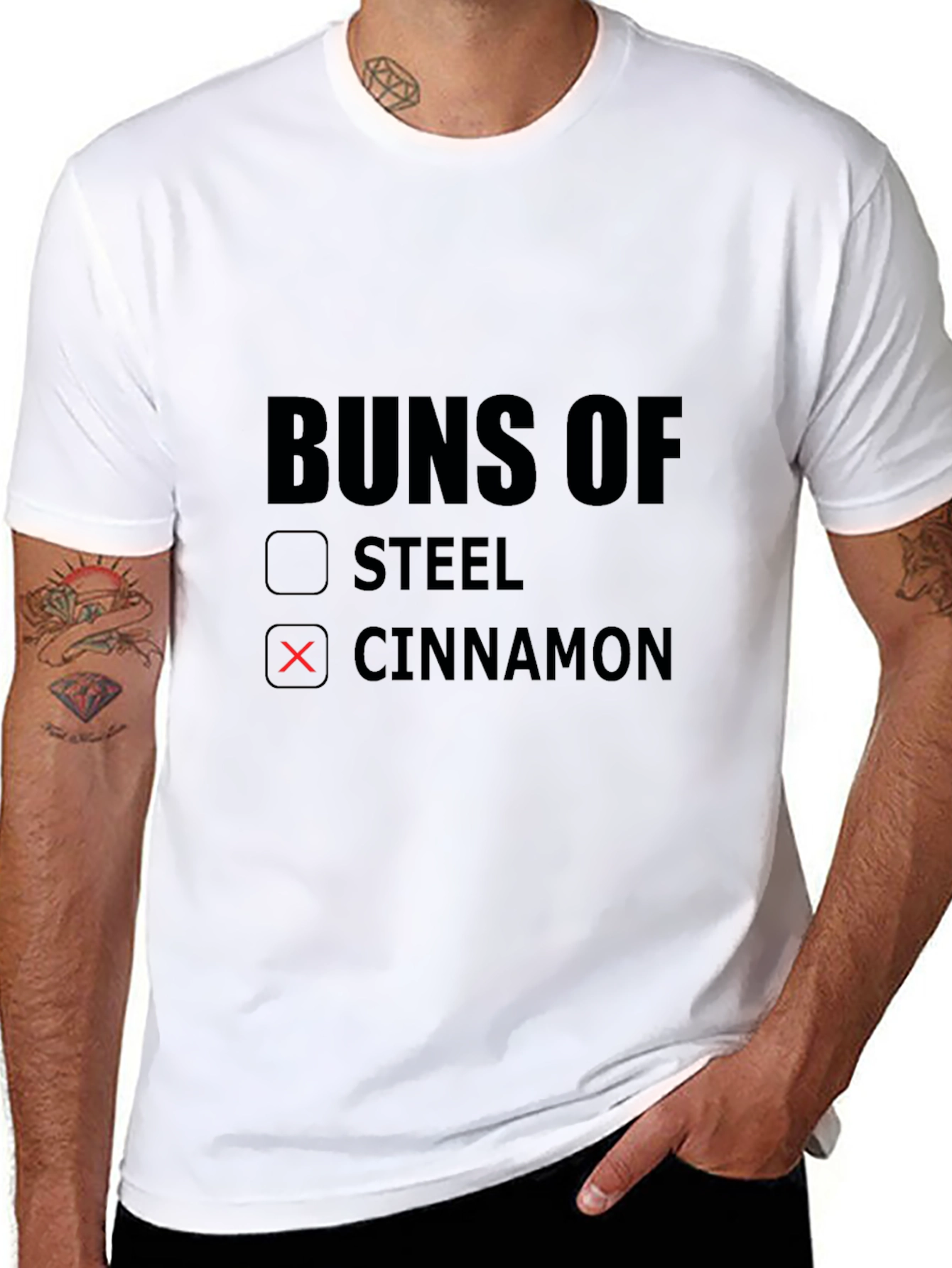 Buns Of Cinnamon T-Shirt - Novelty Foodie Tee