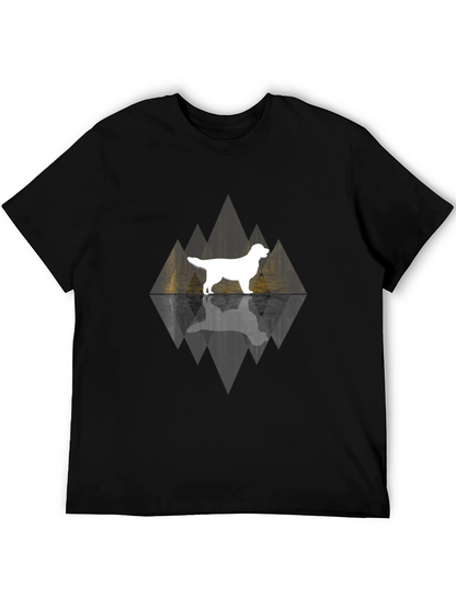 Dog Silhouette Graphic Tee - Black
