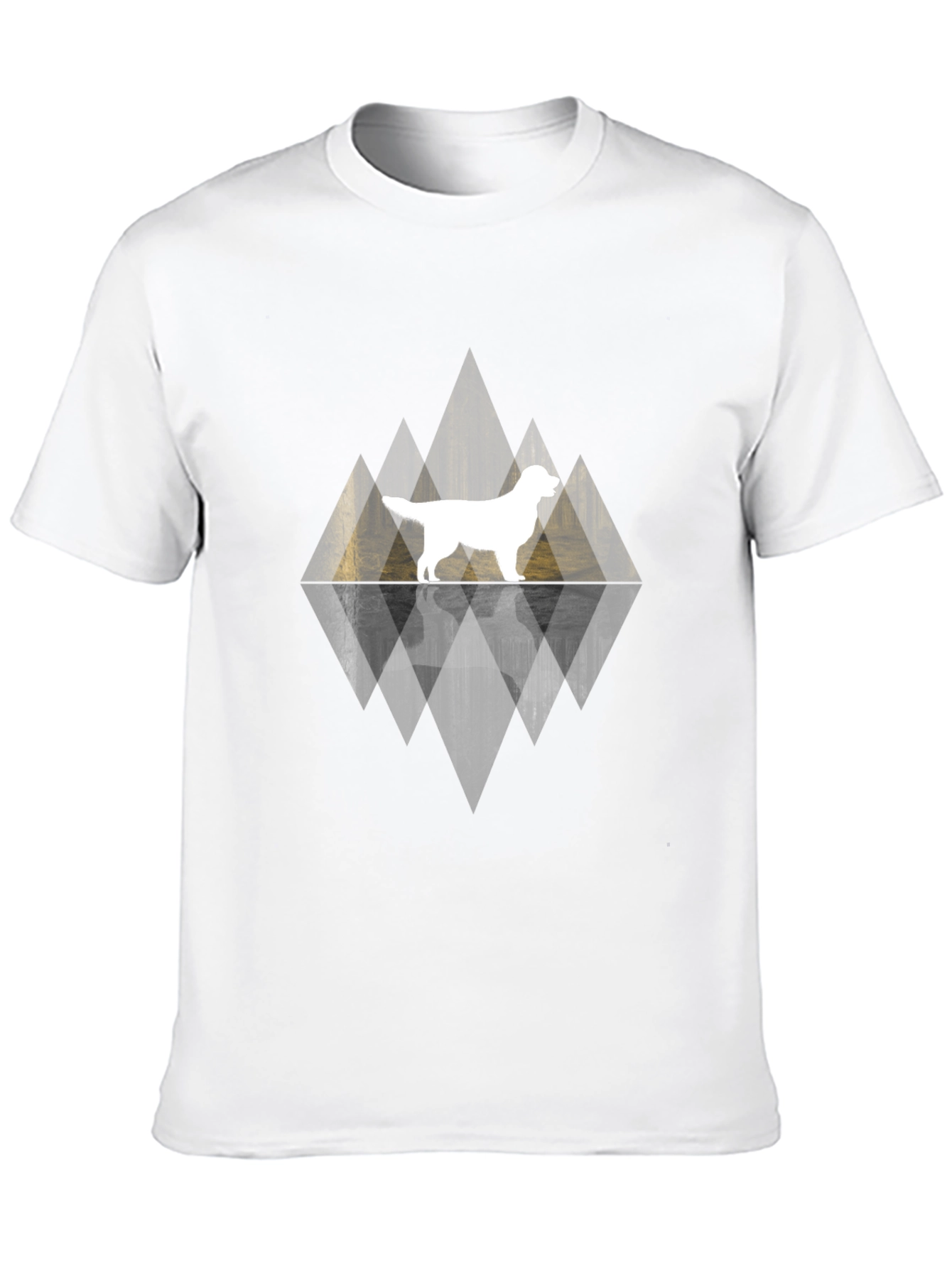Dog Silhouette Graphic Tee - Black