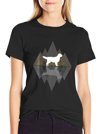 Dog Silhouette Graphic Tee - Black
