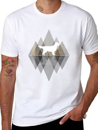 Dog Silhouette Graphic Tee - Black