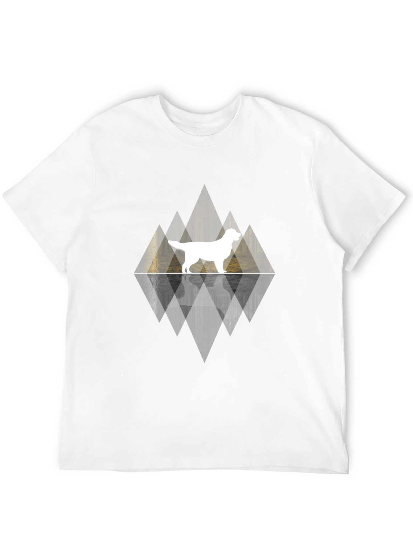 Dog Silhouette Graphic Tee - Black