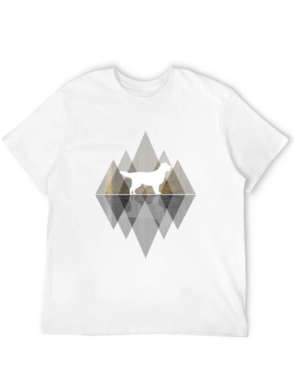 Dog Silhouette Graphic Tee - Black