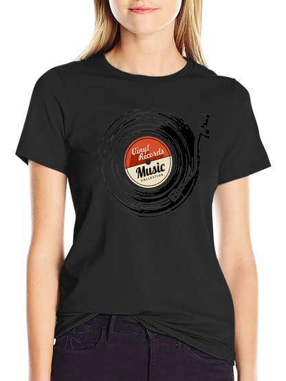 Vinyl Record Music Collection Graphic Tee