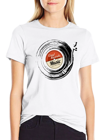 Vinyl Record Music Collection Graphic Tee