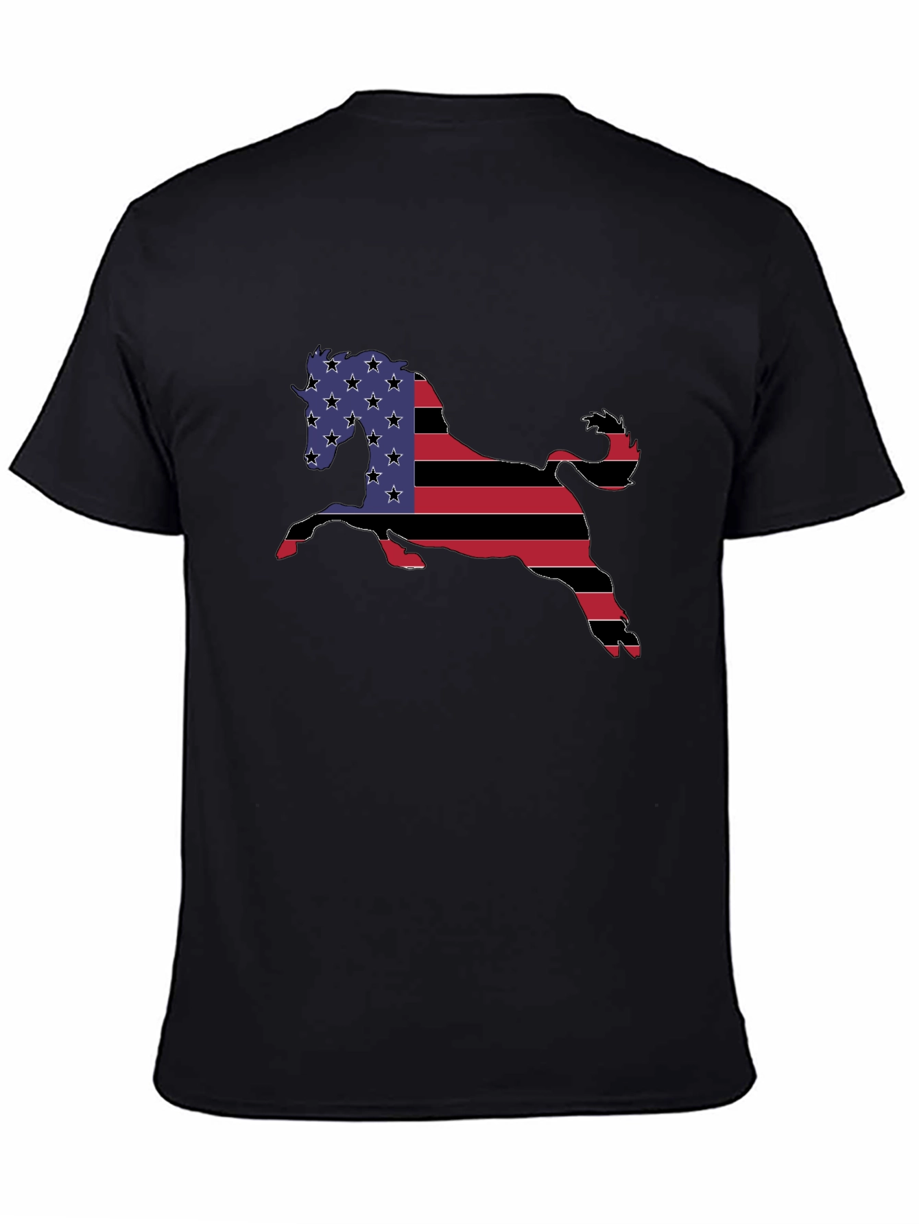 American Flag Horse Graphic T-Shirt