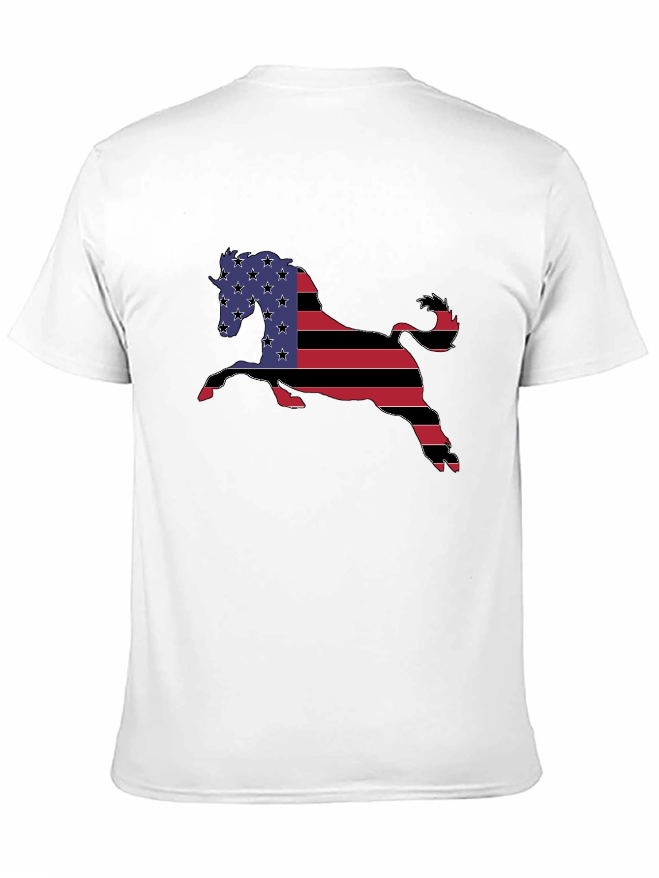 American Flag Horse Graphic T-Shirt