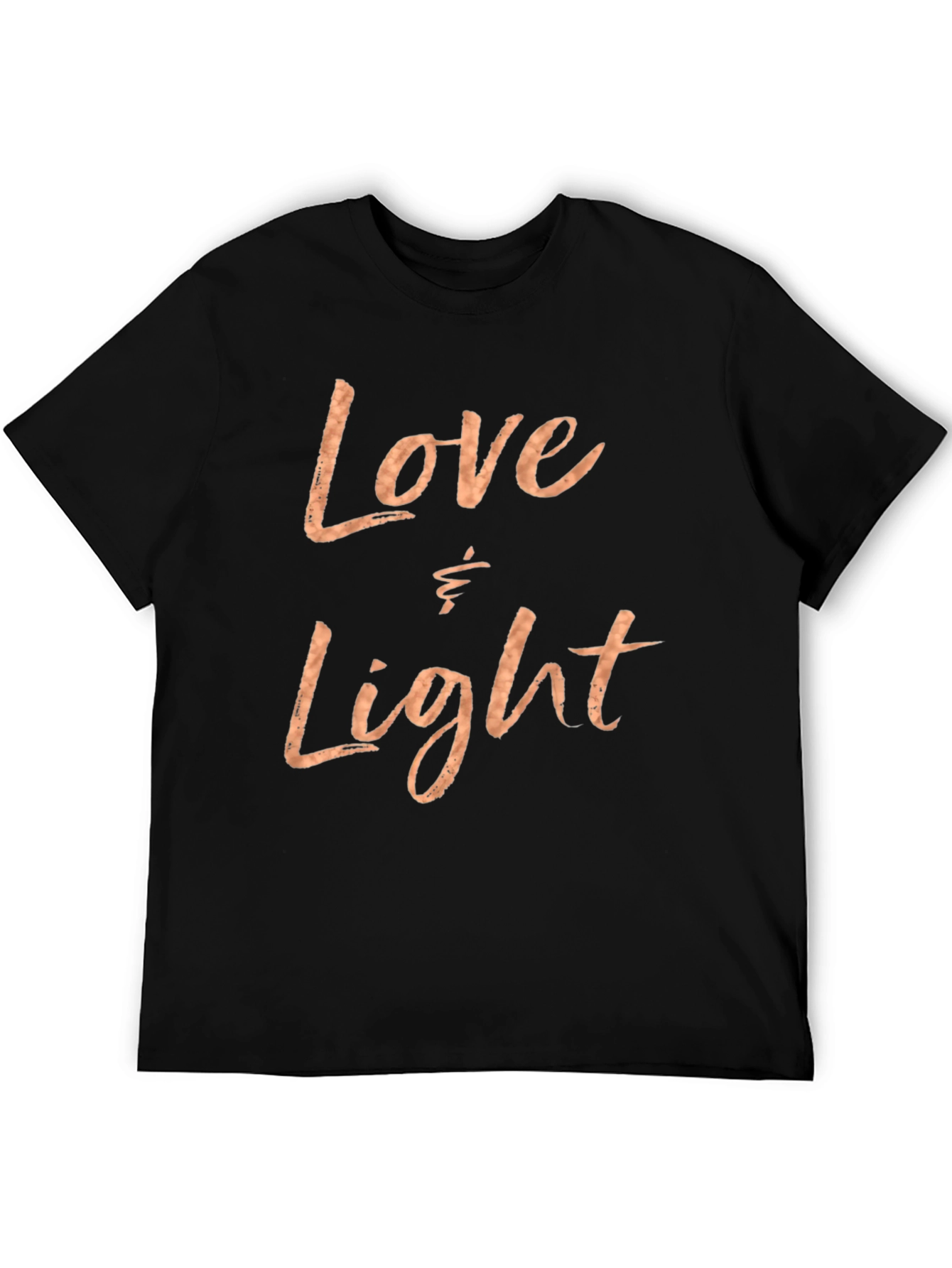 Love & Light Graphic Print Black T-Shirt