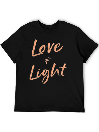Love & Light Graphic Print Black T-Shirt