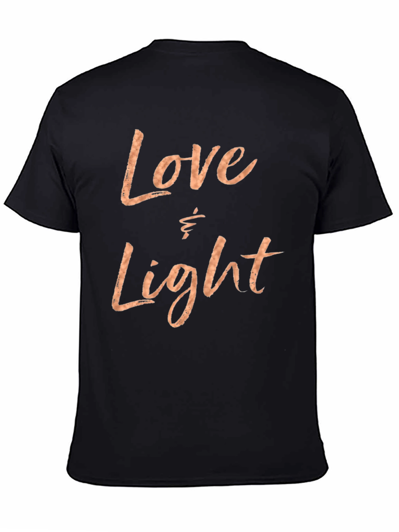 Love & Light Graphic Print Black T-Shirt