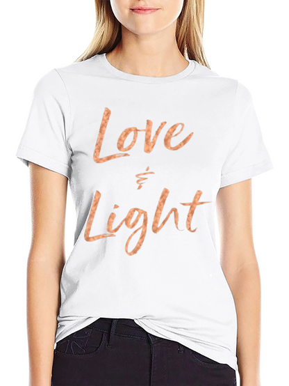 Love & Light Graphic Print Black T-Shirt