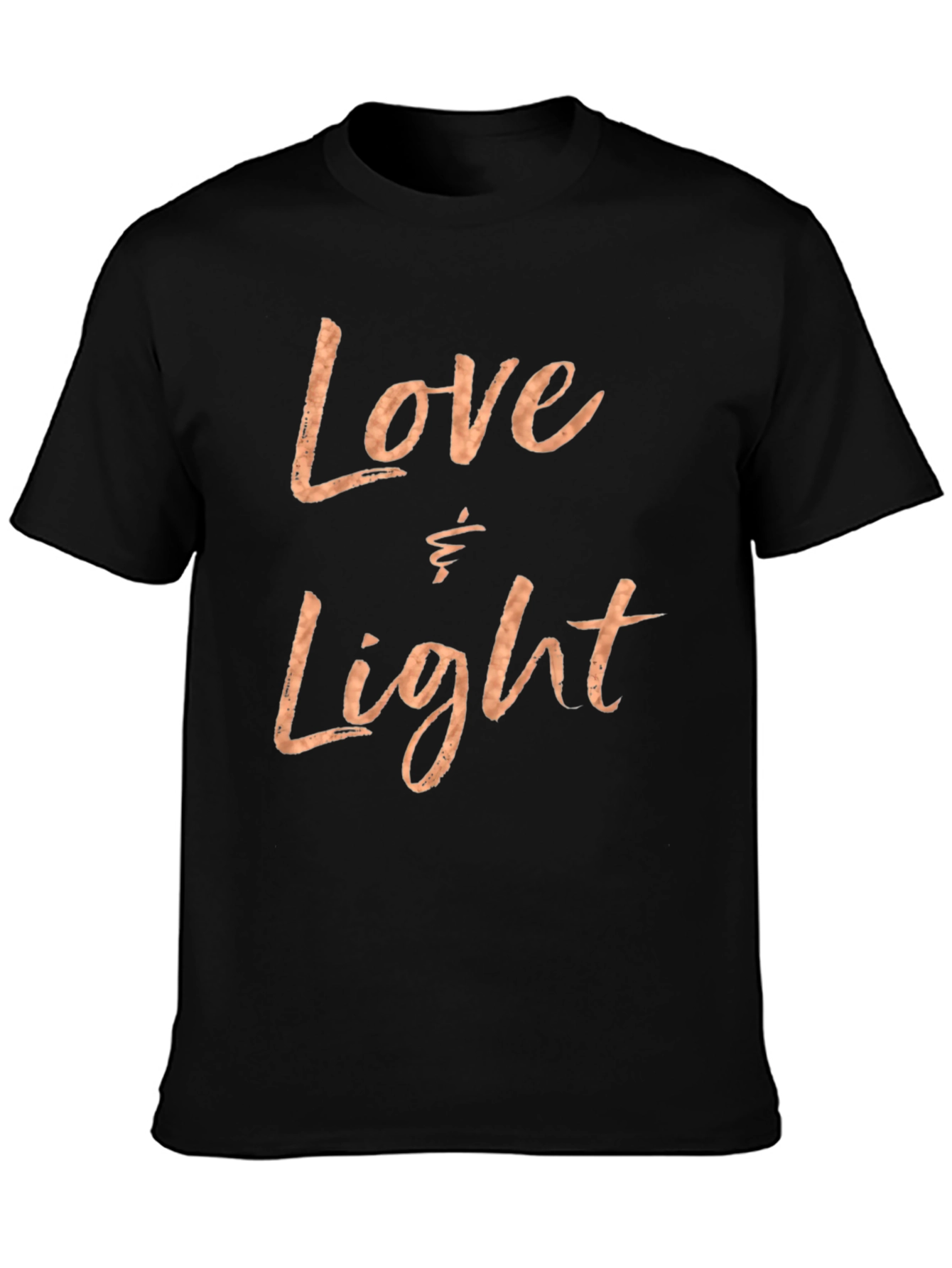 Love & Light Graphic Print Black T-Shirt