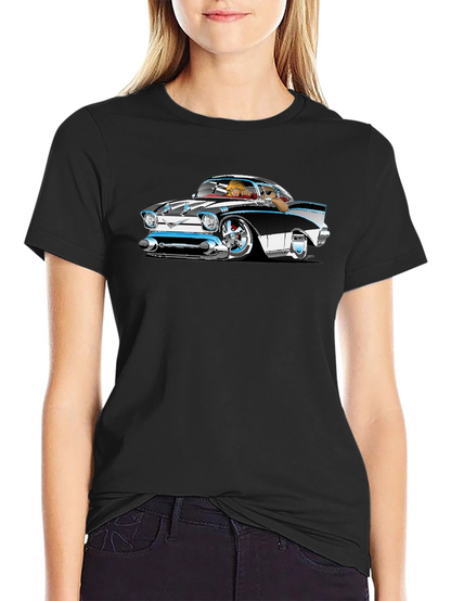 Classic Car Cartoon Graphic T-Shirt
