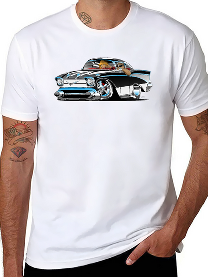 Classic Car Cartoon Graphic T-Shirt