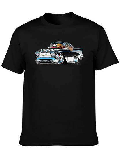 Classic Car Cartoon Graphic T-Shirt