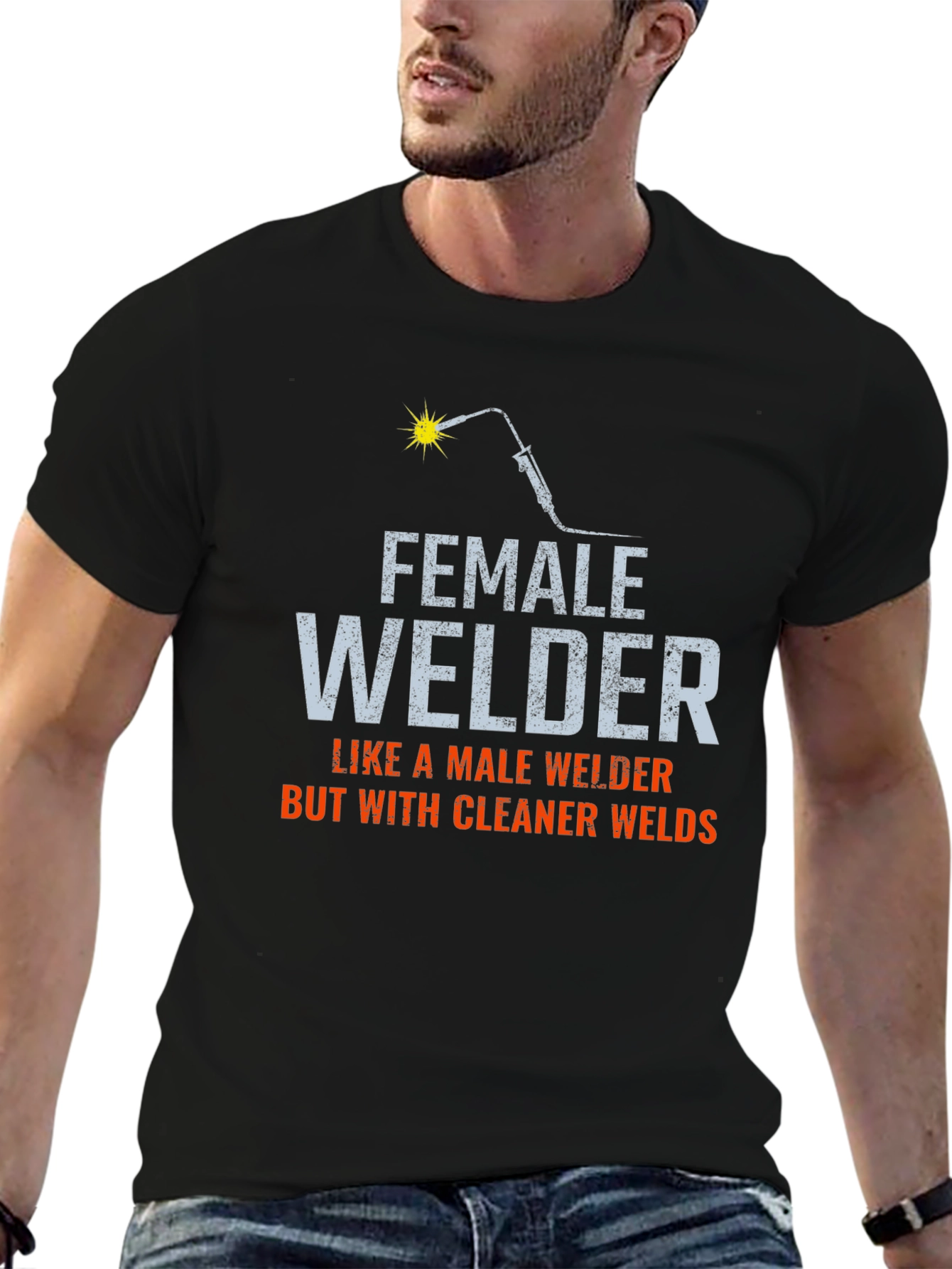 Female Welder T-Shirt - Cleaner Welds