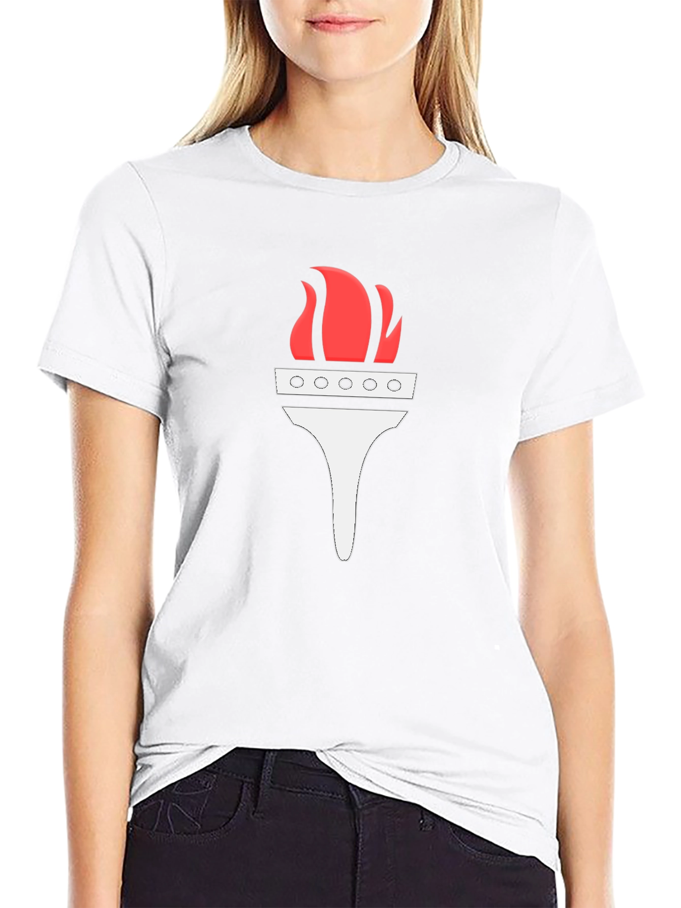 Torch Graphic Tee - Black Cotton T-Shirt