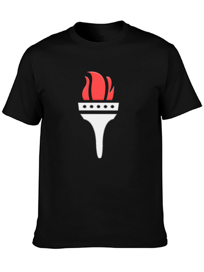 Torch Graphic Tee - Black Cotton T-Shirt