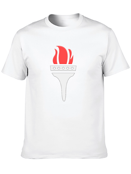 Torch Graphic Tee - Black Cotton T-Shirt