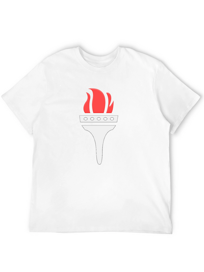 Torch Graphic Tee - Black Cotton T-Shirt