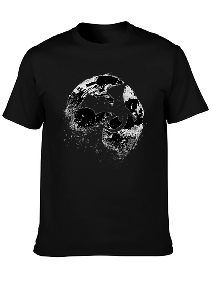 Dragon Silhouette Graphic Black T-Shirt