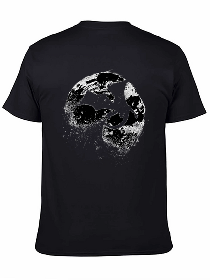 Dragon Silhouette Graphic Black T-Shirt