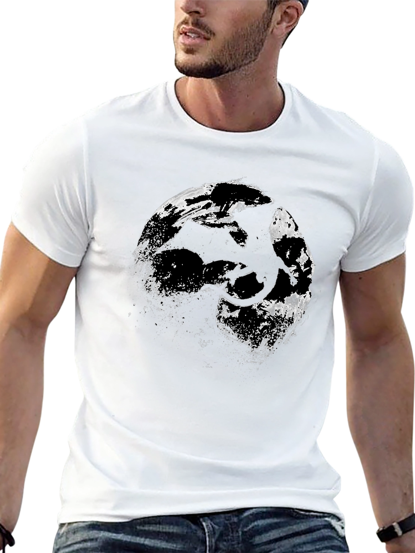 Dragon Silhouette Graphic Black T-Shirt